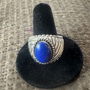 Sterling-Style Blue Stone Statement Ring -
Carolyn Pollack